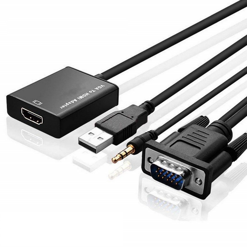 Адаптер - переходник VGA - HDMI PRO, черный