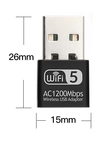 Адаптер - беспроводной Wi-Fi-приемник USB2.0, до 1200 Мбит/с, двухдиапазонный - 2.4GHz/5.8GHz