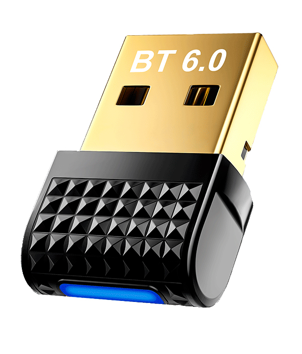Адаптер USB Bluetooth v6.0, кодеки SBC / AAC, LED-подсветка