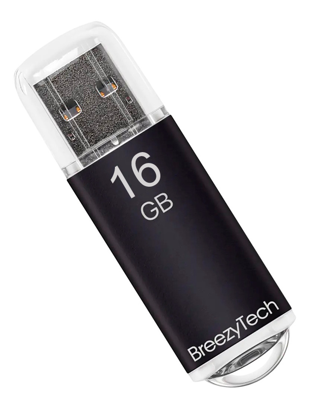 Флешка 16Gb BreezyTech U016, USB 2.0, черный