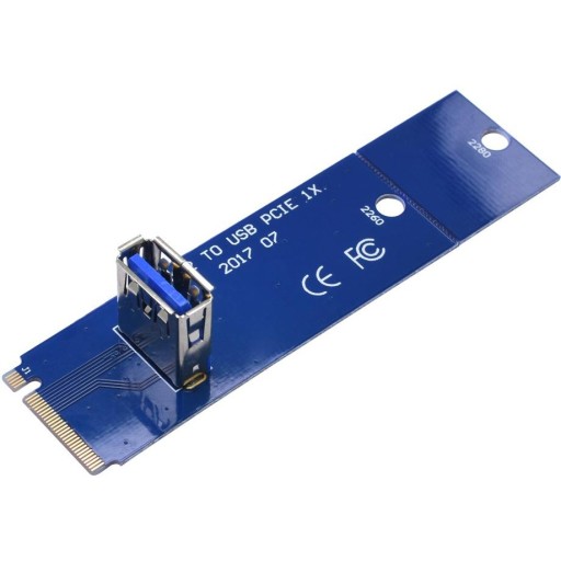 Адаптер - переходник M.2 - USB3.0, синий