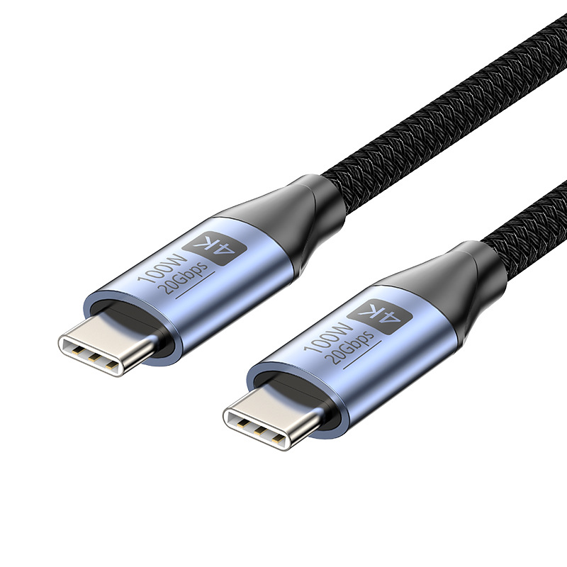 Кабель USB3.2 Type-C чип E-Marker, 4K 60Гц, PD100W (5A), 20 Гбит/с, алюминий, нейлоновая оплетка, 1.5 метра
