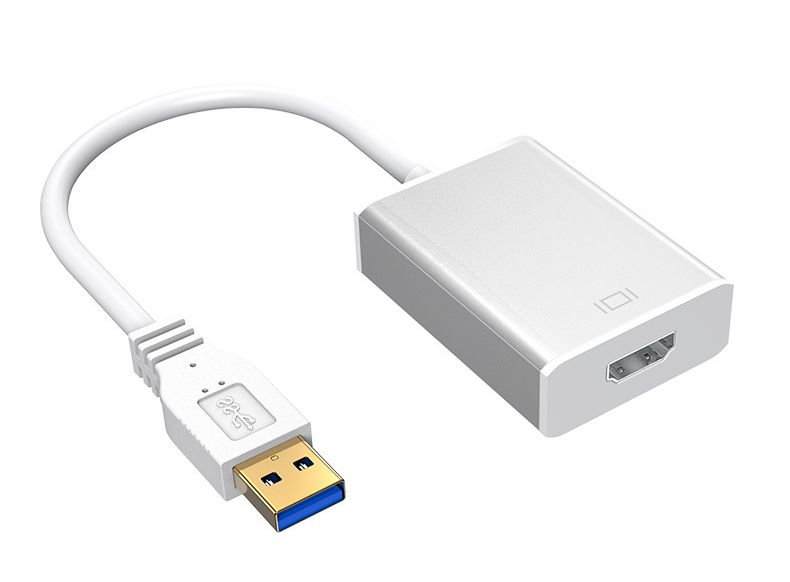 Адаптер - переходник USB3.0 - HDMI, серебро
