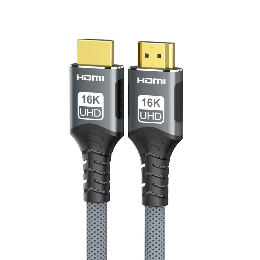 Кабель HDMI 2.2 - 16K 60Гц (DSC) / 8K 120Гц / 4K 240Гц, 96 Гбит/с, HDR, VRR, ARC/eARC, двойное экранирование, бескислородная медь, 1 метр
