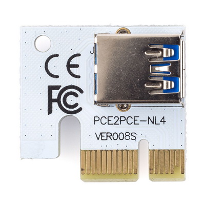Адаптер - райзер USB3.0 PCI-E 1X на 16X, универсальный (ver.008S)