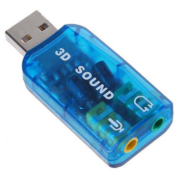 Звуковой адаптер - внешняя звуковая карта USB 3D 2.1/5.1-канальная