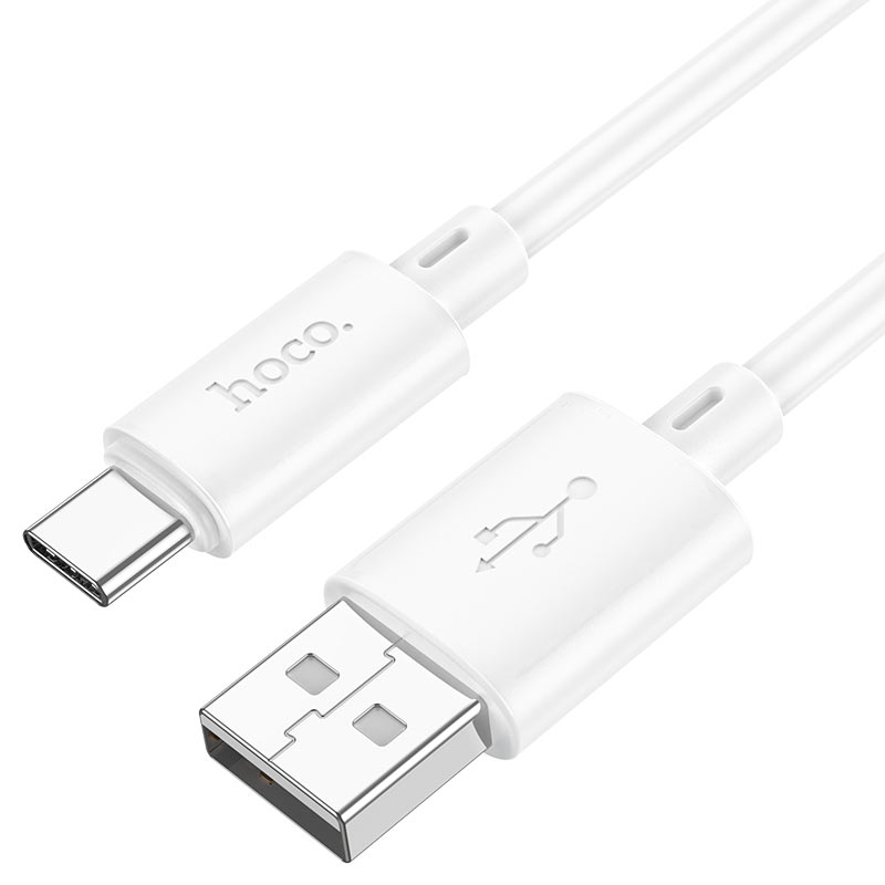 Зарядный USB дата кабель HOCO X88 Type-C, 3.0A, 1м, белый