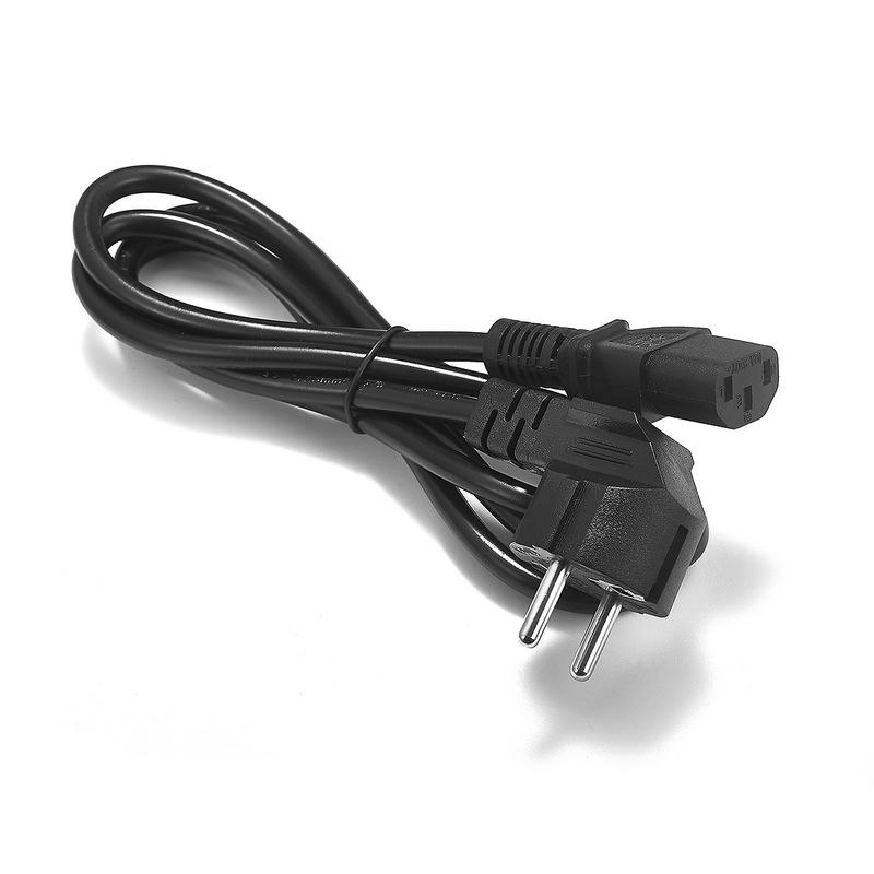 Кабель питания для ПК, 220v, трехконтактный, сечение 0,75mm, 1,8 метра, черный