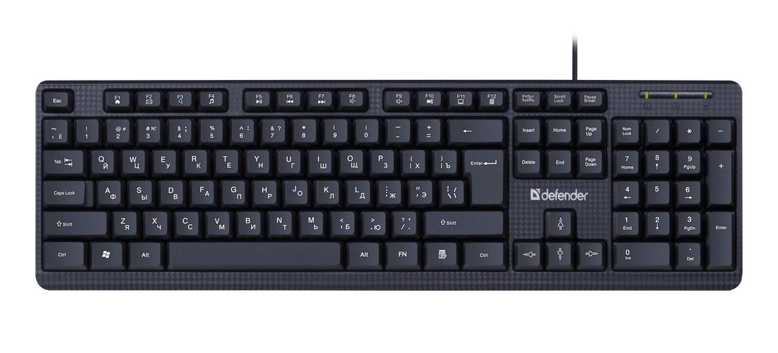 Клавиатура Defender Daily HB-162 45162, 1.8м, черный