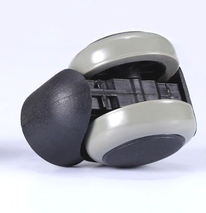 Мебельное прорезиненное колесо для кресла - полиуретановый ролик для офисного стула  D11 (11*22 мм)