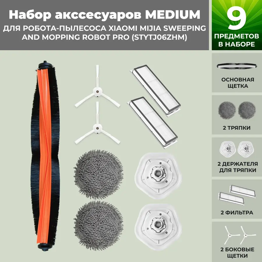 Набор аксессуаров Medium для робота-пылесоса Xiaomi Mijia Sweeping and Mopping Robot Pro (STYTJ06ZHM)