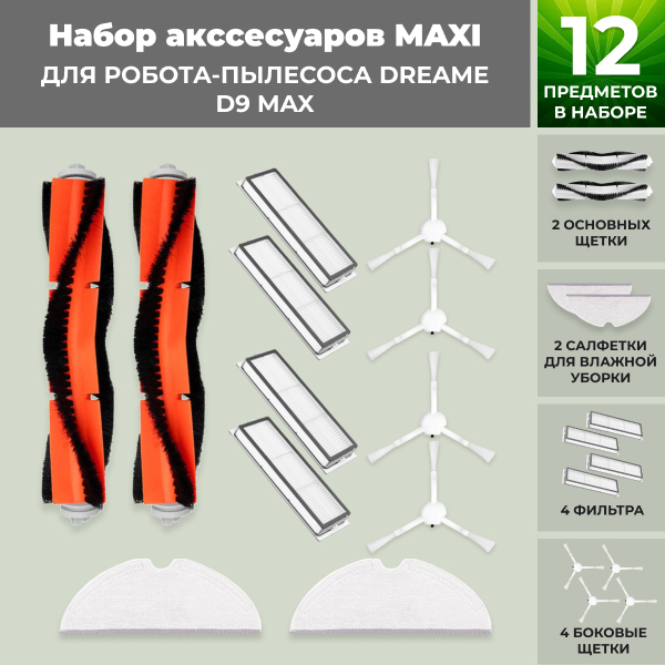 Набор аксессуаров Maxi для робота-пылесоса Dreame D9 Max