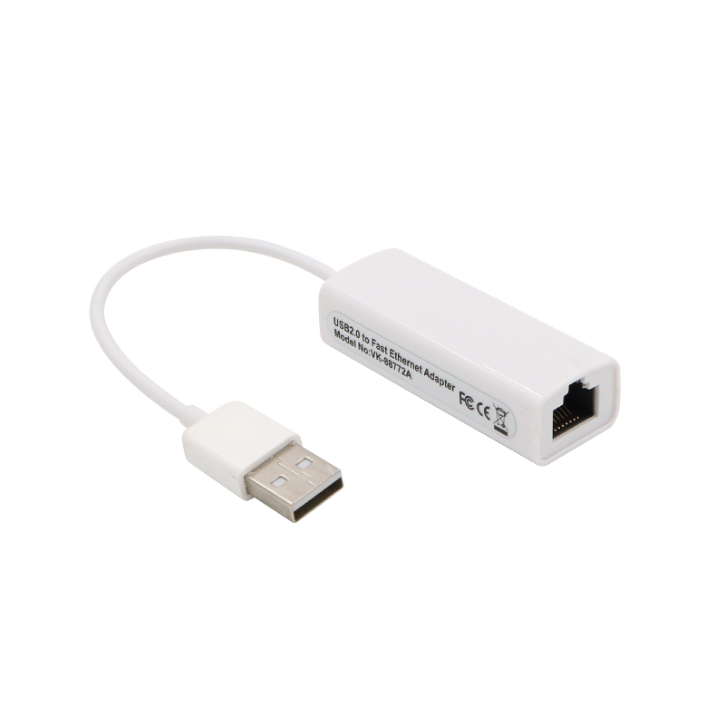 Адаптер - переходник USB2.0 - RJ45 (LAN) до 100 Мбит/с, белый