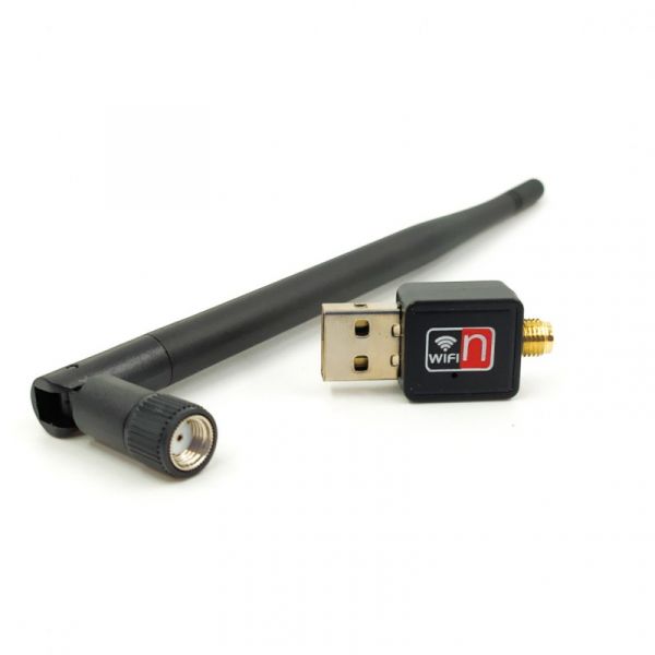 Адаптер - беспроводной WiFi-приемник USB2.0, длинная антенна, до 600 Мбит/с, 2.4GHz