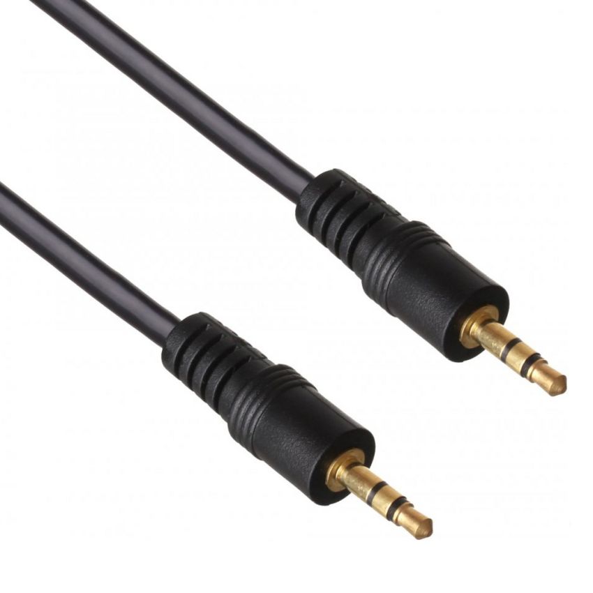 Кабель jack 3.5mm (AUX), папа-папа, 15 метров, черный