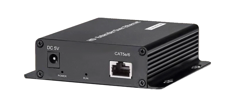 Приемник - удлинитель сигнала HDMI по витой паре RJ45 (LAN) до 200 метров UltraHD 4K, поддержка IP, черный