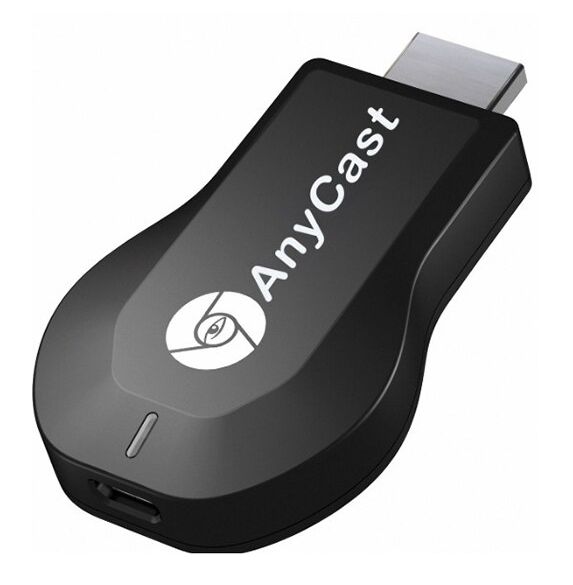 Адаптер - донгл - HDMI WiFi-приемник Anycast M12 Plus для подключения смартфона к телевизору, FullHD, однодиапазонный - 2.4GHz, черный
