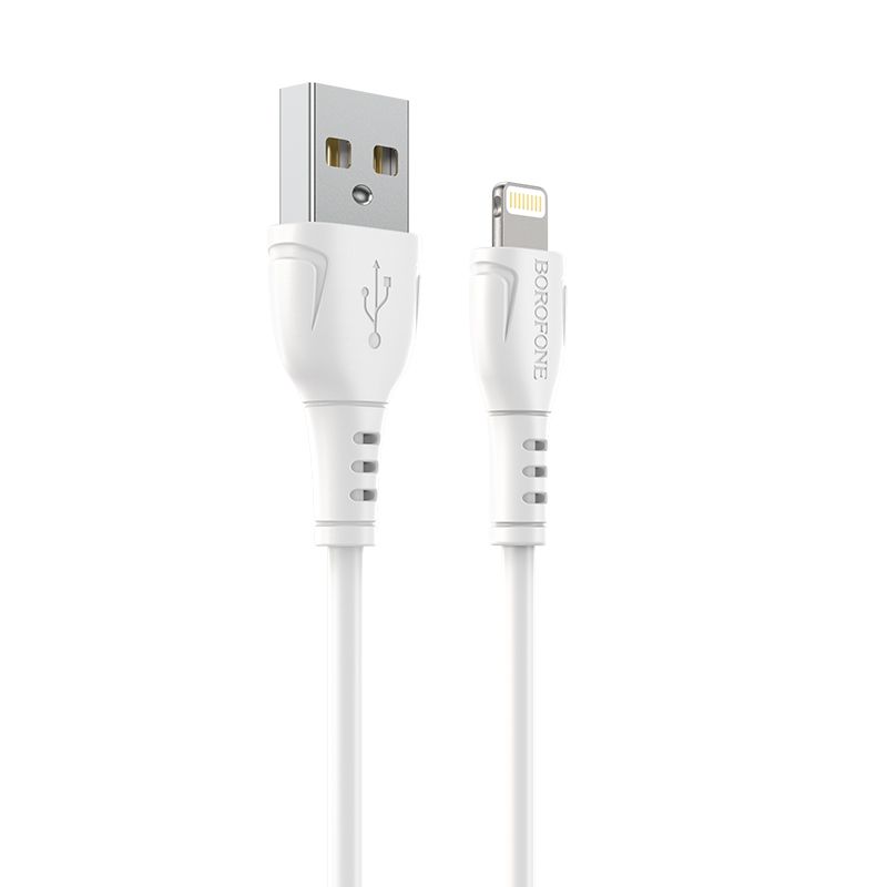 Зарядный USB дата кабель BOROFONE BX51 Lightning, 2.4A, 1м, белый