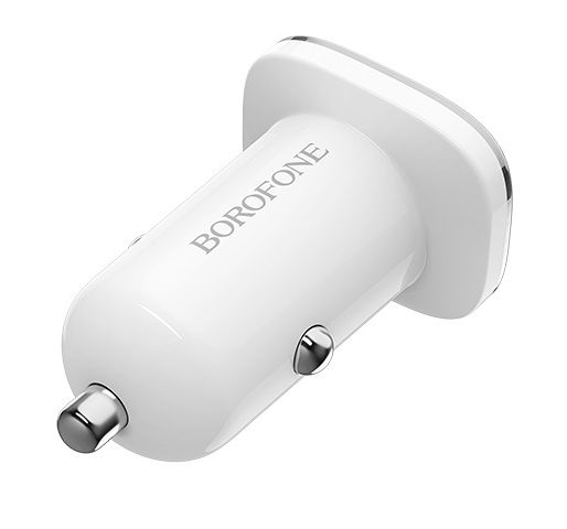 Автомобильное зарядное устройство USB BOROFONE BZ12A, 1 USB QC3.0, белый
