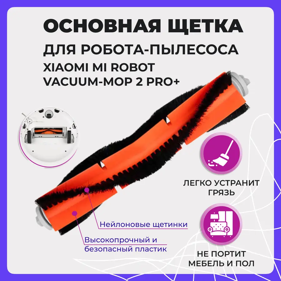 Основная щетка для робота-пылесоса Xiaomi Mi Robot Vacuum-Mop 2 Pro+ (STYTJ02ZHM)