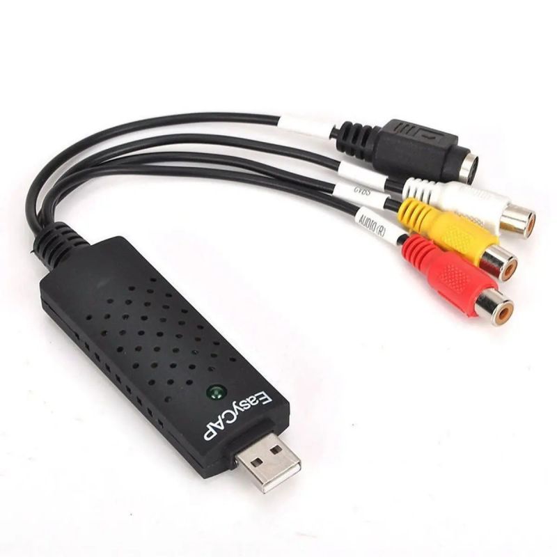Карта видеозахвата USB2.0 - RCA (AV) EasyCAP, черный