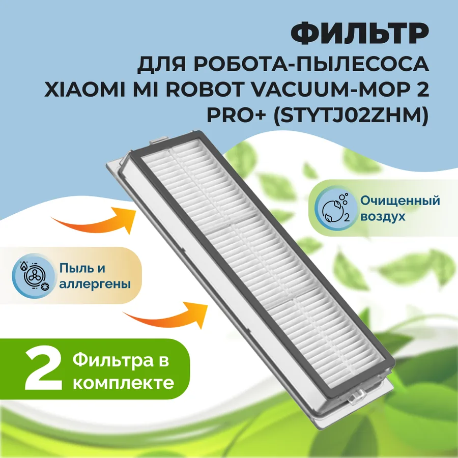 Фильтры для робота-пылесоса Dreame Xiaomi Mi Robot Vacuum-Mop 2 Pro+ (STYTJ02ZHM), 2 штуки