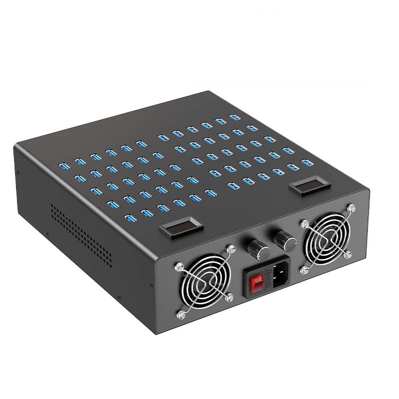 Зарядная станция на 60 USB портов mod. 1060P800WB, 5V2A/800W, активное охлаждение