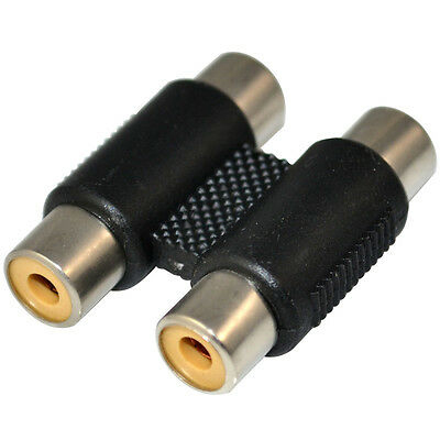 Адаптер - соединитель 2x RCA - 2x RCA, черный