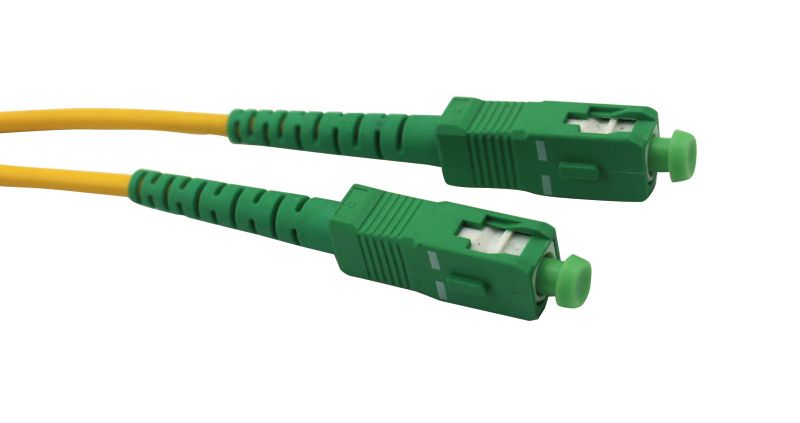 Кабель волоконно-оптический для роутера, модема - соединительный симплексный патч-корд SC/APC-SC/APC-SM-3.0mm, 25 метров