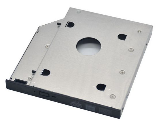 Адаптер SATA III - внутренний корпус для SSD/HDD для ноутбука - optibay (оптибей), 12.7мм, металлический