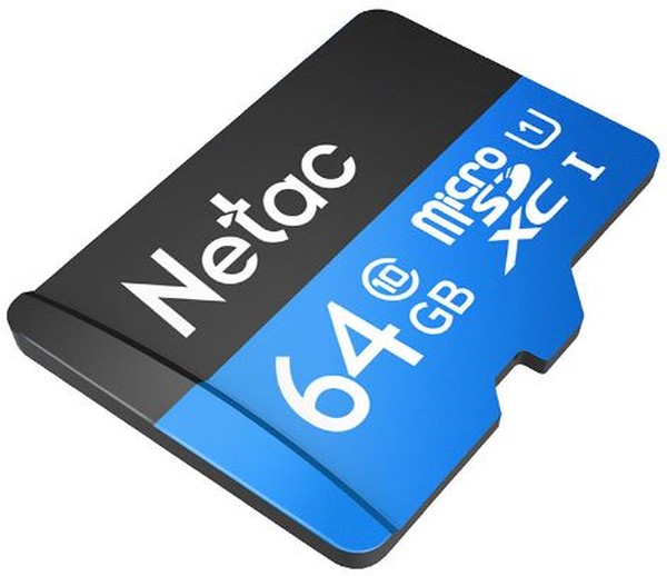 Карта памяти MicroSDXC 64GB Netac P500 (NT02P500STN-064G-S), класс 10