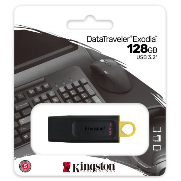 Флешка 128GB Kingston DataTraveler Exodia (DTX/128GB), USB 3.0, черный