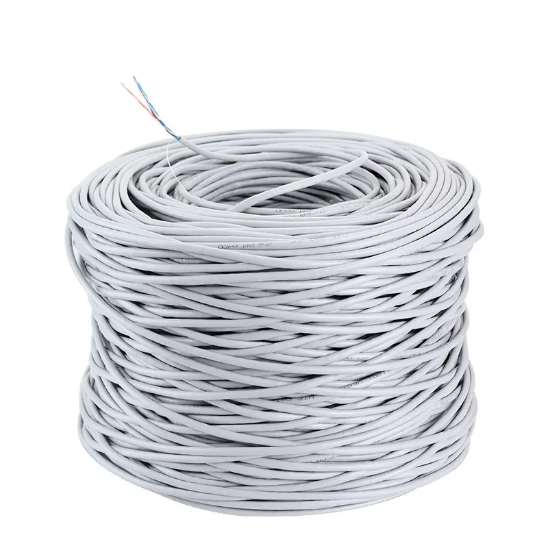 Сетевой кабель - витая пара - патчкорд UTP (LAN RJ45) CAT-5E POE 0.5мм 8 жил, бескислородная медь, катушка 300 метров