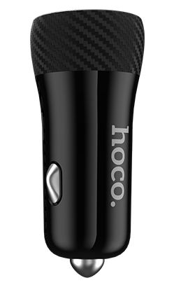 Автомобильное зарядное устройство USB HOCO Z21, 3.4A, 2 USB (2.4А), чёрный