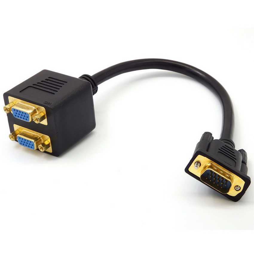 Адаптер - разветвитель - сплиттер 1×2 VGA, пассивный, черный