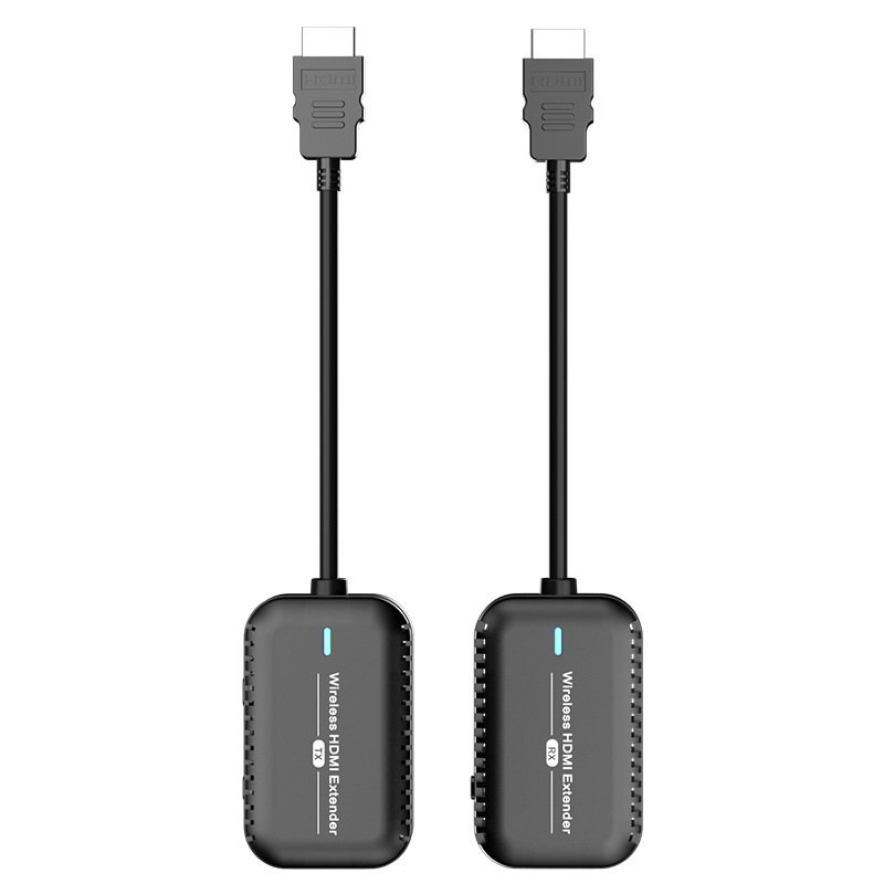 Удлинитель сигнала HDMI по Wi-Fi до 30 метров, активный, FullHD 1080p, комплект, черный