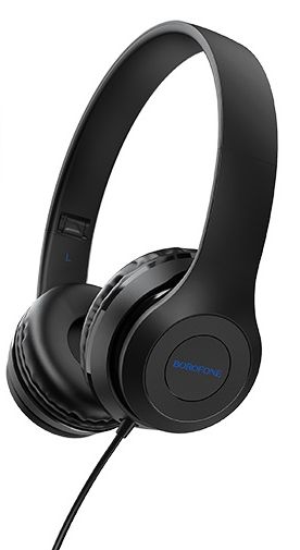 Наушники с микрофоном BOROFONE BO5, кабель 1.2м, чёрный