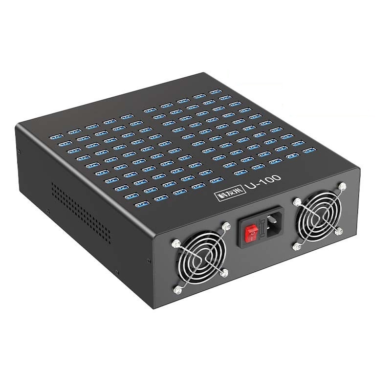 Зарядная станция на 100 USB портов mod. 1100P800WB, 5V2A/800W, активное охлаждение