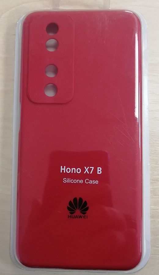 Чехол - бампер для HONOR X7b, Bingo Silicone Case, красный