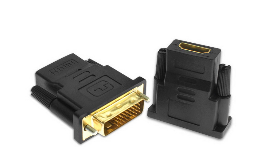 Адаптер - переходник DVI - HDMI, папа-мама, черный