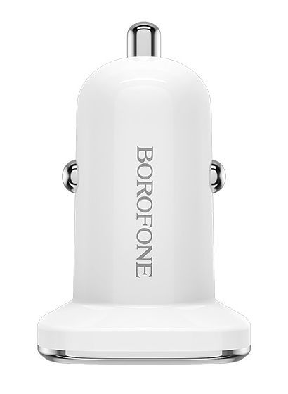 Автомобильное зарядное устройство USB BOROFONE BZ12, 2.4A, 2 USB, белый