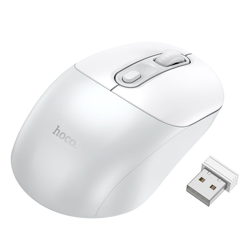Мышь беспроводная HOCO GM28,  2,4G, 1600dpi, бизнес-модель, белый