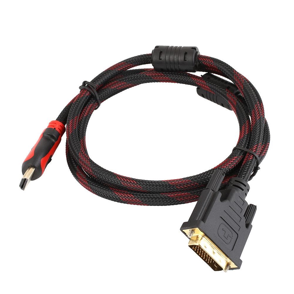 Кабель HDMI - DVI-D, папа-папа, 3 метра, в оплетке Кабель HDMI - DVI-D, папа-папа, 3 метра, в оплетке