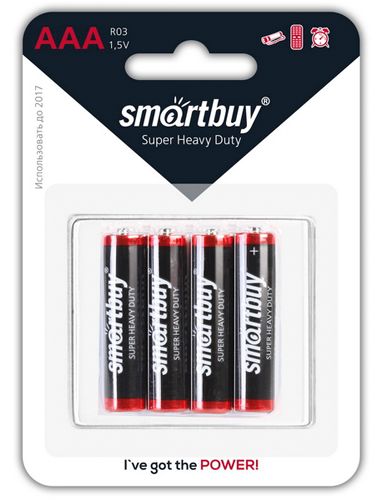 Батарейка - элемент питания SMARTBUY R03/4BР