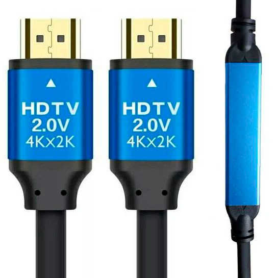 Кабель с усилителем-репитером HDMI - HDMI v2.0, 4K 3D, папа-папа, 40 метров, черный