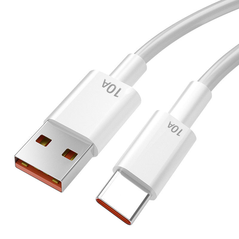Зарядный USB дата-кабель Type-C для сверхбыстрой зарядки, 10A, 1 метр, белый