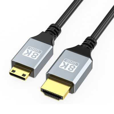 Кабель MiniHDMI - HDMI 2.1 8K60Hz, папа-папа, 1,5 метра, черный Кабель MiniHDMI - HDMI 2.1 8K60Hz, папа-папа, 1,5 метра, черный