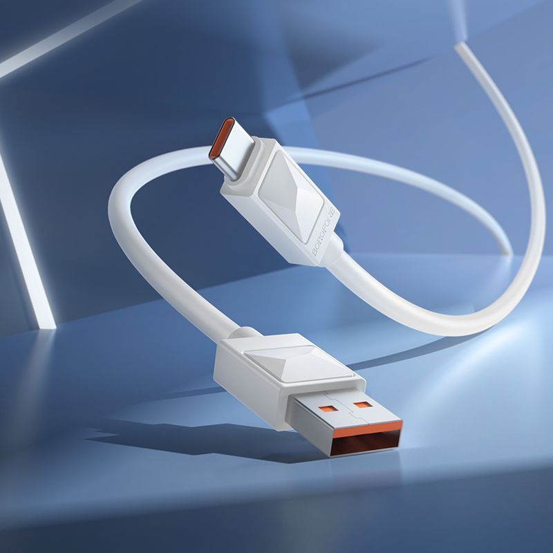 Зарядный USB дата кабель BOROFONE BX109A Type-C, 5.0A, 1 м, белый