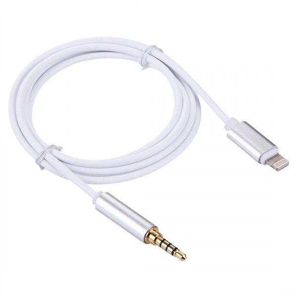 Кабель Lighting - jack 3.5mm (AUX), 1 метр, белый