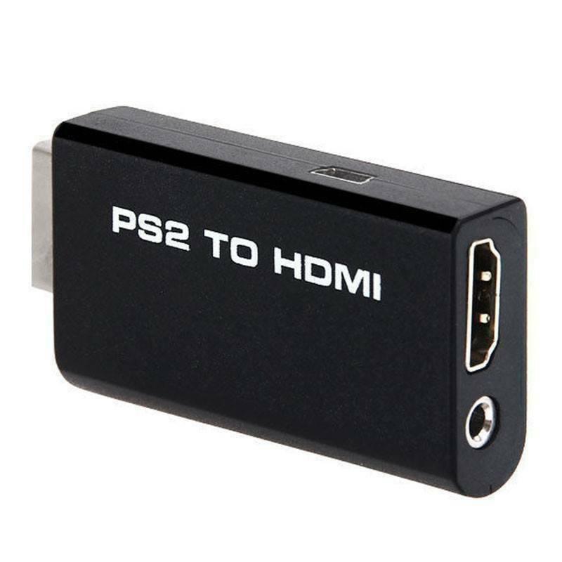 Адаптер - переходник PS2 - HDMI + jack 3.5mm (AUX), черный
